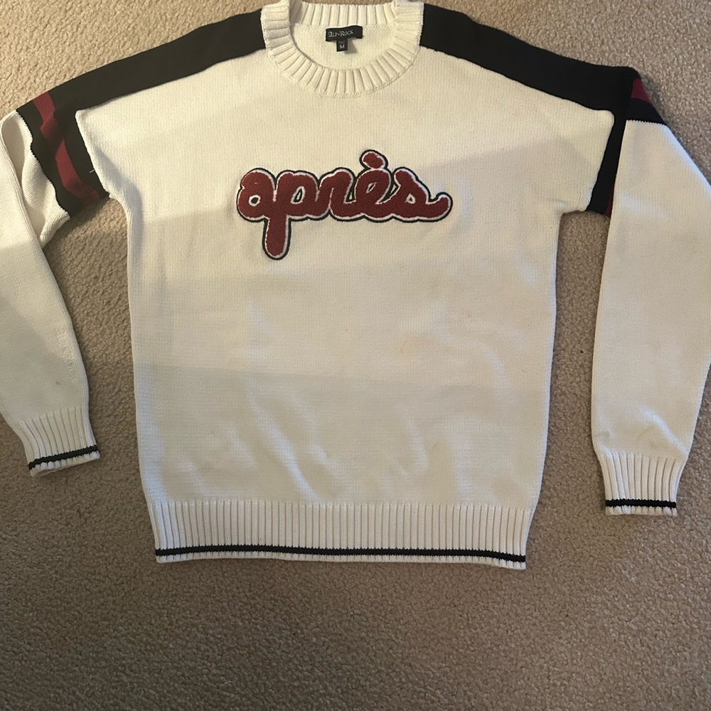 Alp N Rock Cream and Black Crewneck Sweater